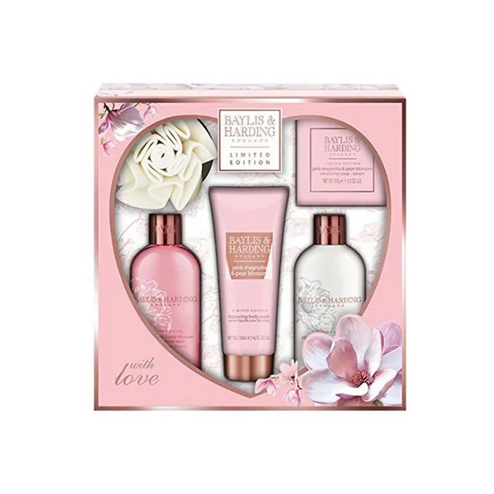 Baylis & Harding Set 5 Parti Magnolia Rosa e Fiore di Pero