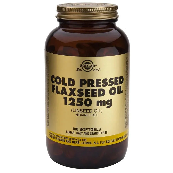Solgar Olio Di Semi Di Lino Spremuto A Freddo 1250mg 100 Capsule Molli