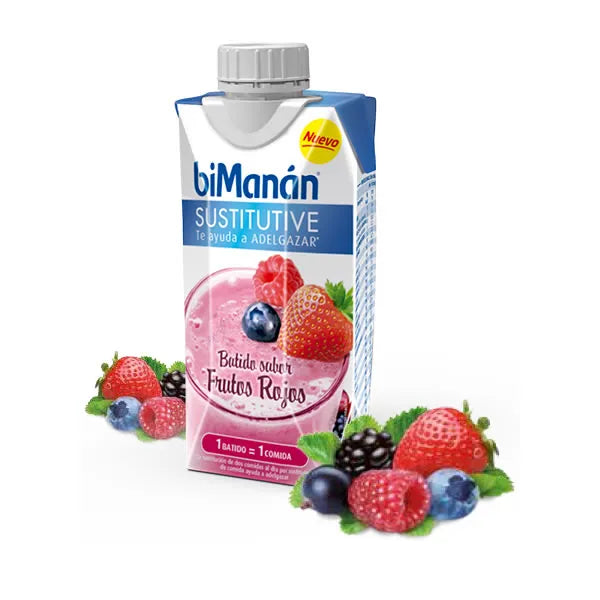 Bimanán Frullato Sostitutivo Frutti Rossi 330 ml - Integratore Dimagra