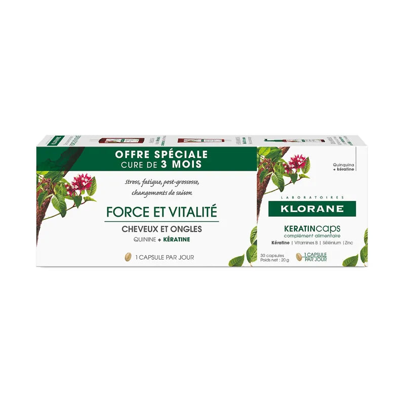 Klorane Keratincaps Anticaduta 3 x 30 Capsule