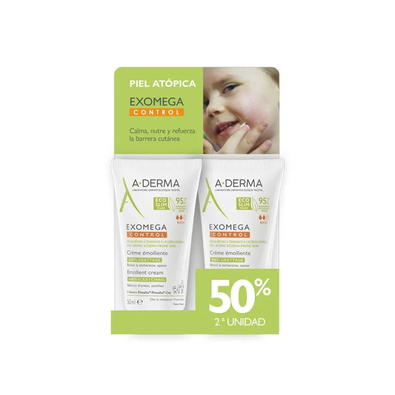 A-derma Exomega Control Emolliente 2x50 ml