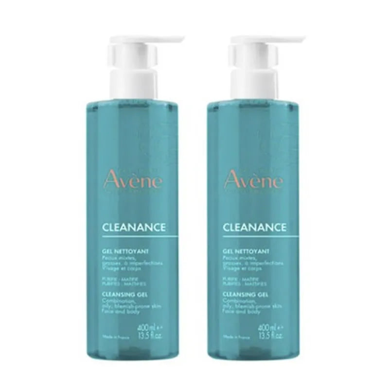 Avène Cleanance Duo Gel Detergente 2 X 400 ml - Pelle Pulita