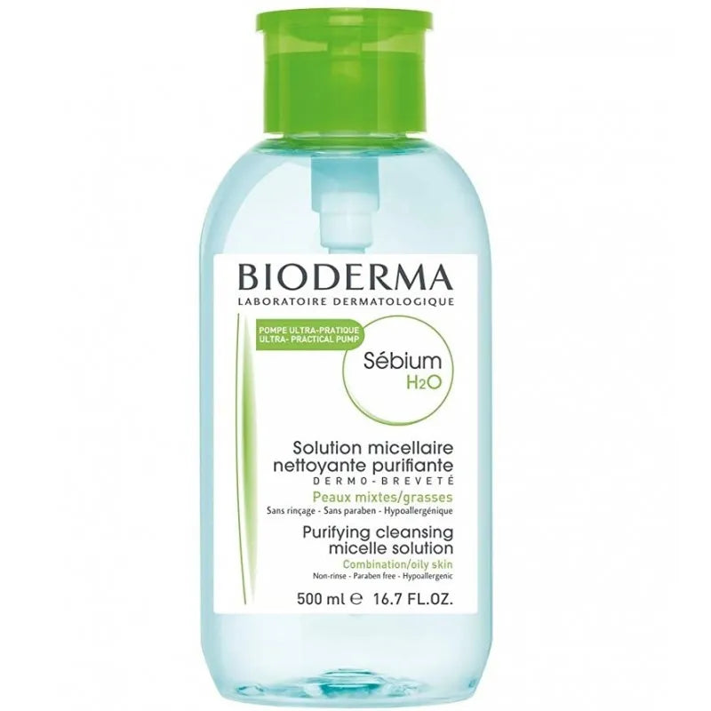 Bioderma Sebium H2O Reverse Pump 500 ml | Detergente Viso