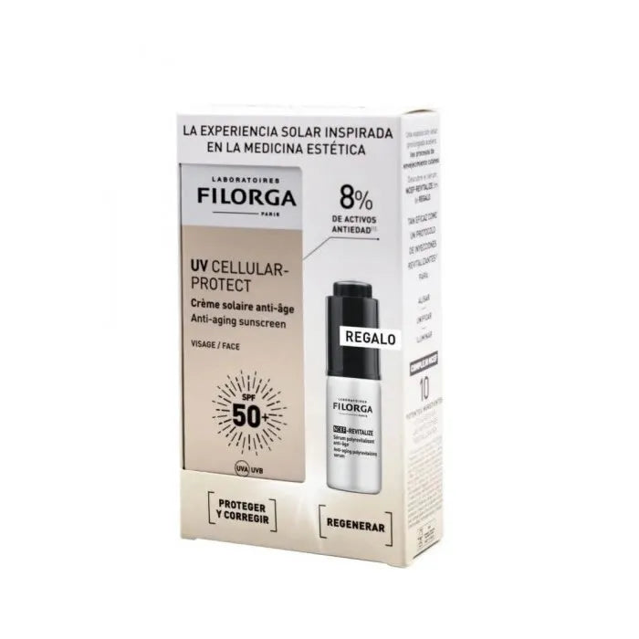Crema Solare Anti-Età Per Il Viso Filorga UV Cellular-Protect 40ml Set Da 2 Pezzi