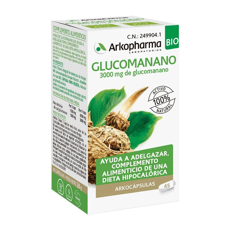 Arkopharma Glucomannano Bio 45 Capsule - Controllo Peso
