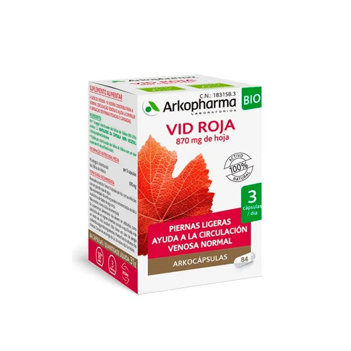 Arkopharma Red Vine 84 Capsule - Circolazione e Gambe Leggere