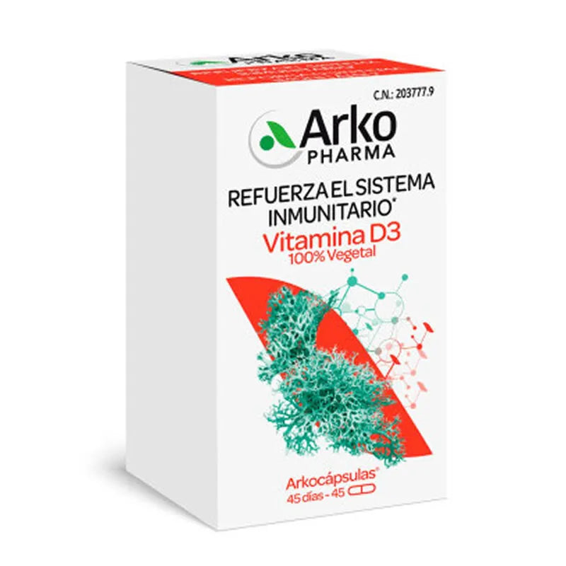 Arkopharma Vitamina D3 100% Vegetale - 45 Capsule Naturali