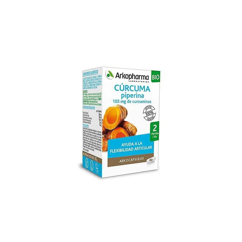 Arkopharma Turmeric Piperine 80 Capsule - Articolazioni e Difese
