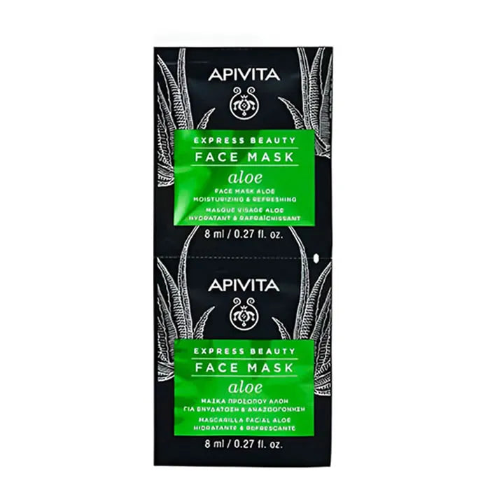 Apivita Maschera Idratante Rinfrescante 2x8 ml - Pelle Luminosa