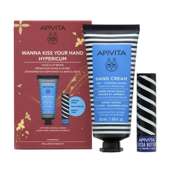 Apivita Hypericum Crema Mani 50 ml + Balsamo Labbra Set
