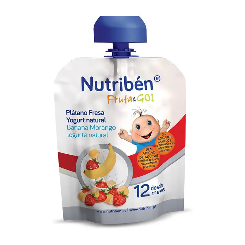 Nutribén Fruit & Go Banana, Fragola E Yogurt Naturale 90g