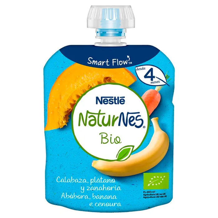 Nestlé Naturnes Bio Bustine Di Zucca, Banana e Carota 90g