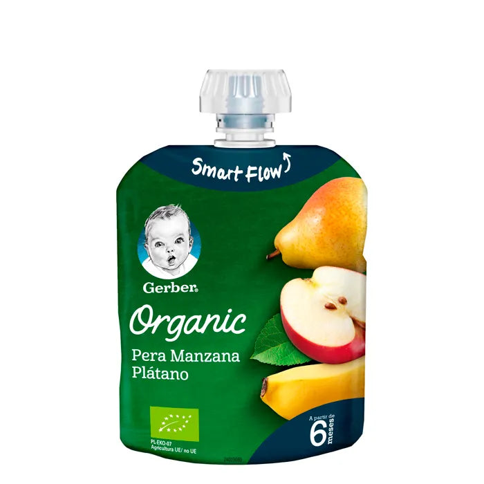 Gerber Organic Pera Mela e Banana 90g