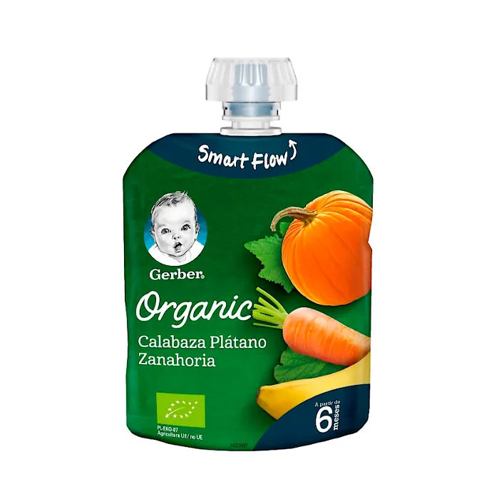 Gerber Organic Zucca Banana Carota 90g