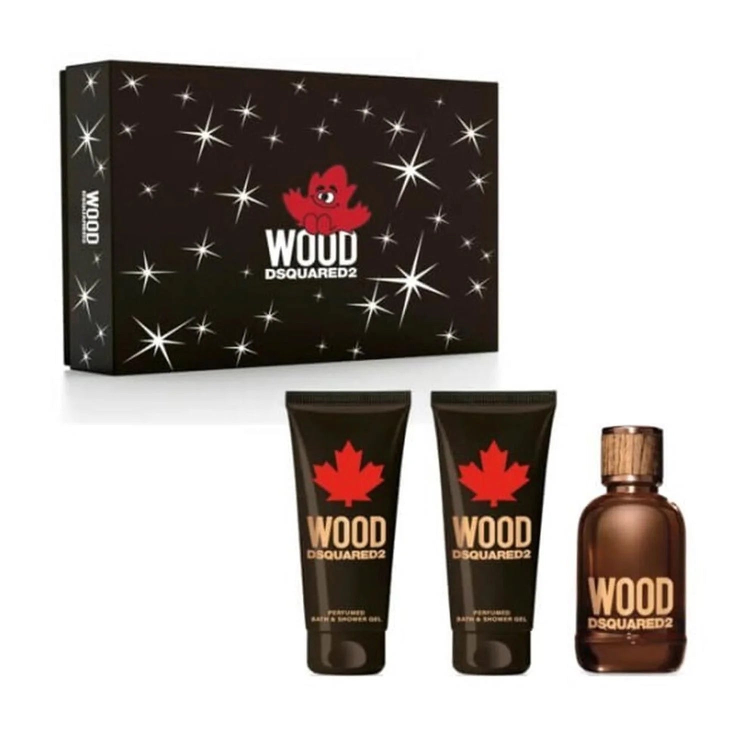Dsquared2 Dsquared Dsquareed2 Wood Eau De Toilette 100ml Spray Perfumed Shower Gel 100ml After Shave Balm 100ml