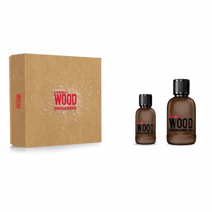 Dsquared2 Original Wood Eau De Parfum Spray 100ml Set 2 Parti