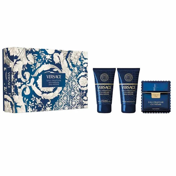 Versace Eau Fraiche Extreme Pour Homme Eau De Parfum Spray 50ml Set 3 Parti