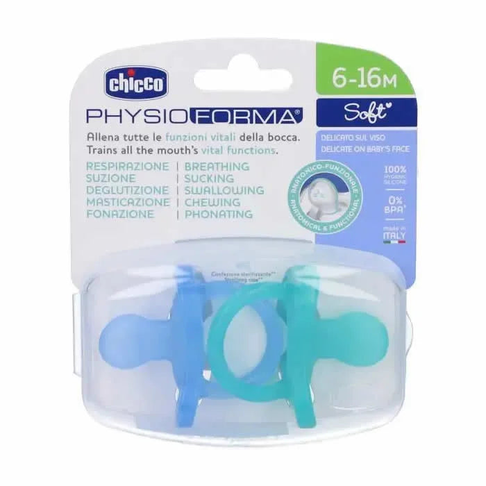 Chicco Succhietto Physio Soft Silicone Blu 6-12M