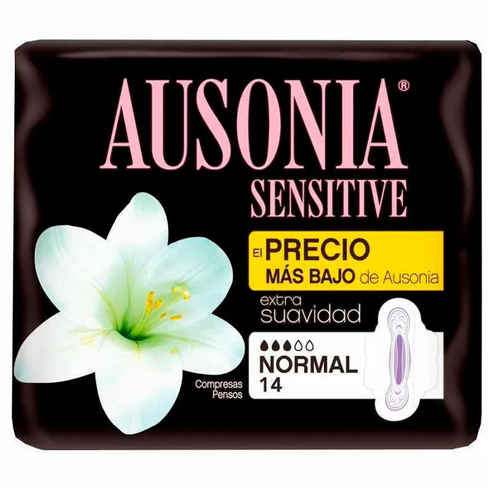 Ausonia Sensitive Assorbenti Normali con Ali 14 Pezzi