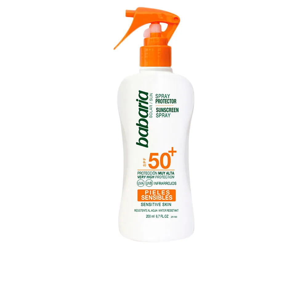 Babaria Spray Solare Protezione 50 per Pelli Sensibili 200 ml