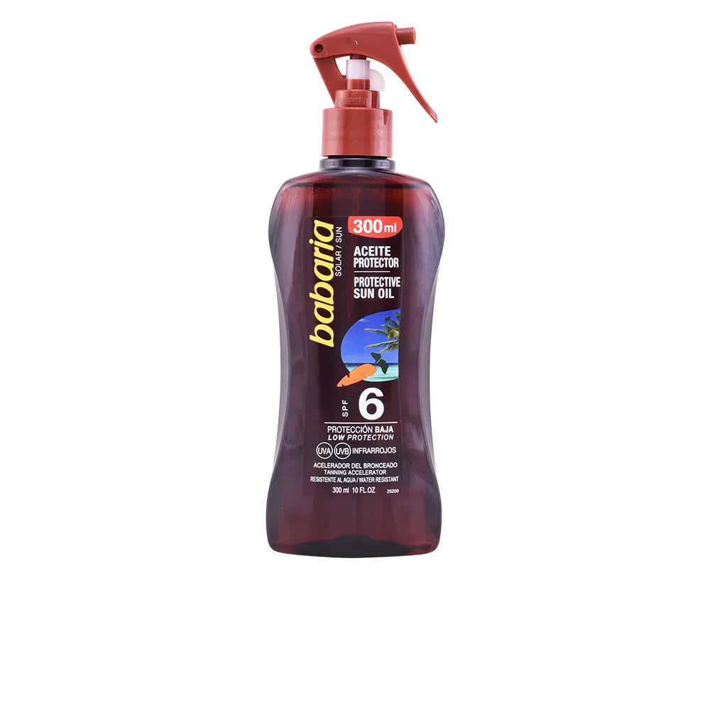 Babaria Olio Solare Protettivo spf 6 con Olio di Carota 300 ml