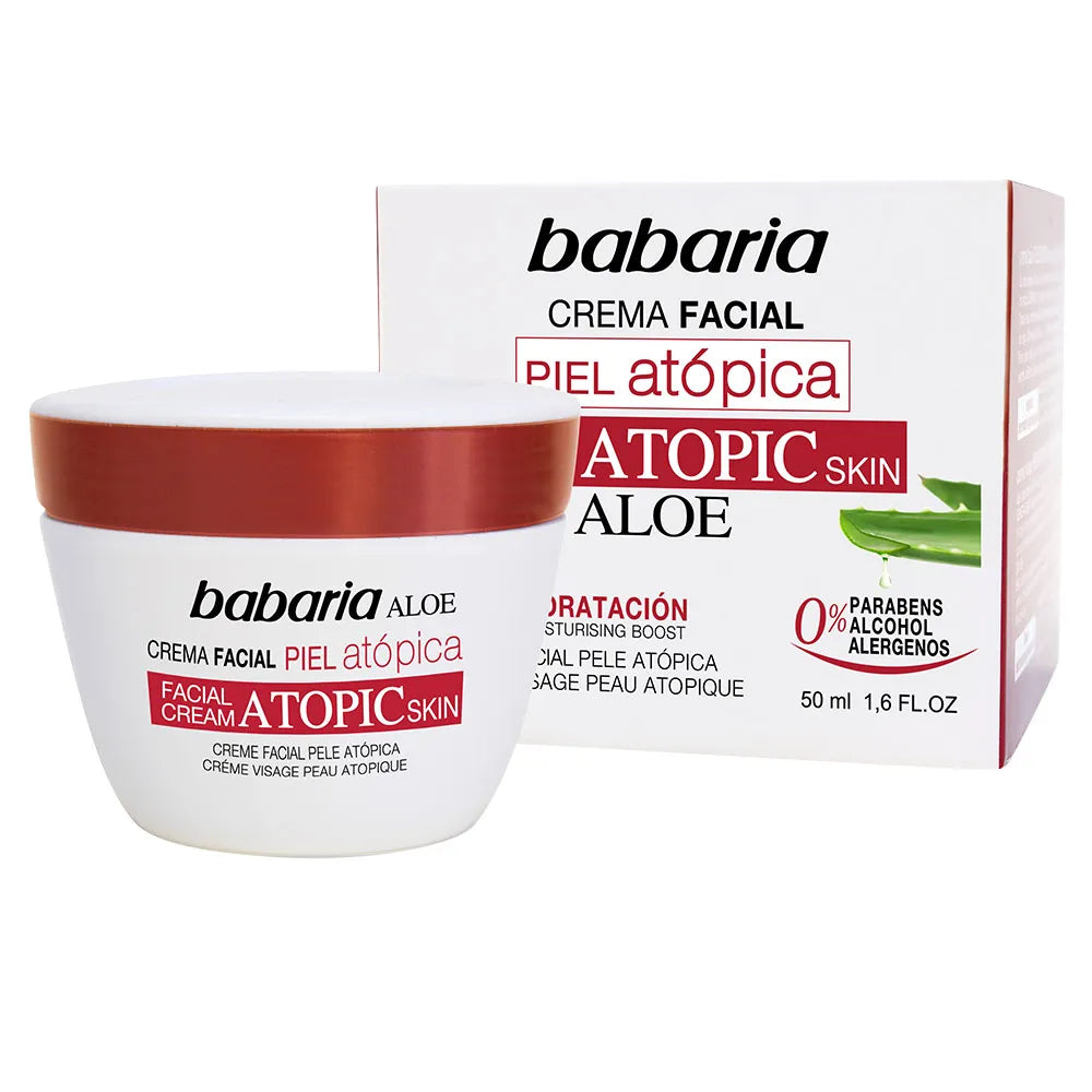 Babaria Aloe Vera Crema Viso Pelle Atopica 0% 50 ml
