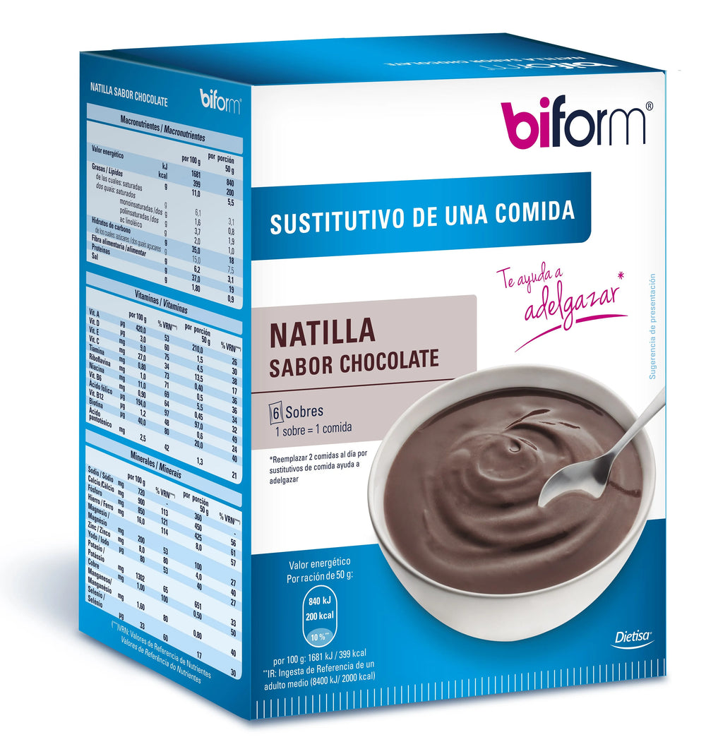 Biform Natillas Choco 6 Sobres - Integratore Dimagrante