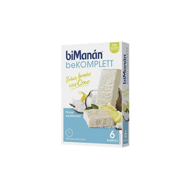 Bimanán Bekomplett Barritas Chocolate Blanco, Coco y Limón 6 Uds