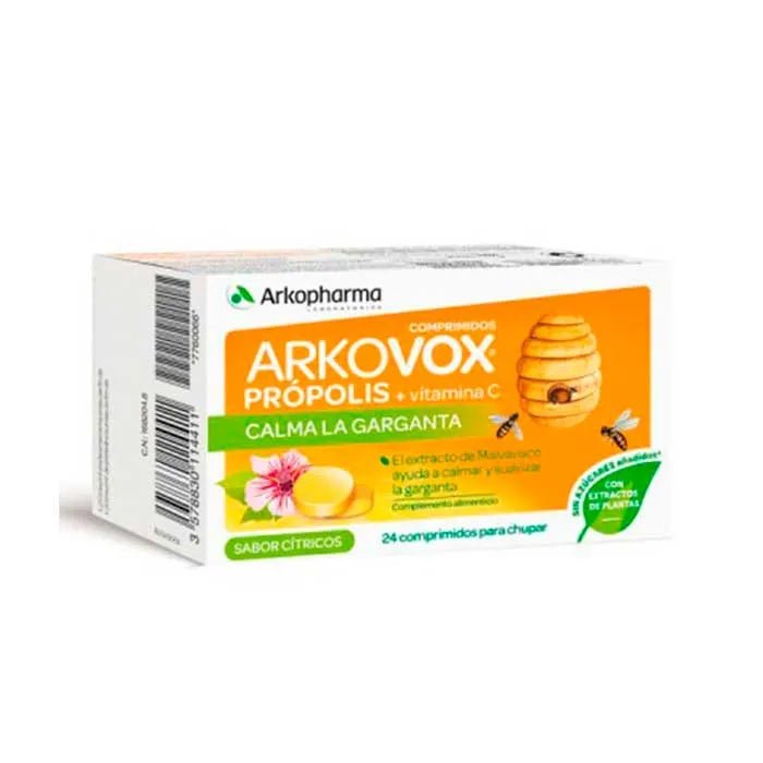 Arkopharma Arkovox Propoli+ Vitamina C 24 Compresse Agrumi