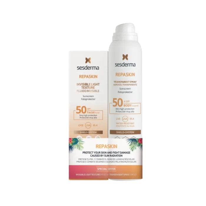 Sesderma Repaskin Invisible Fluid Spf 50+ 50ml Set 2 Pezzi