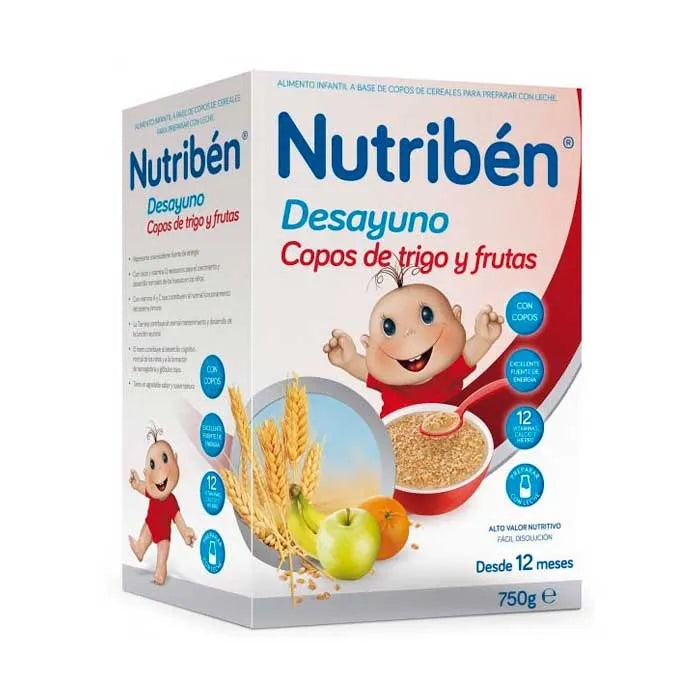 Nutribén Fiocchi di Frumento e Frutta per la Colazione 750g