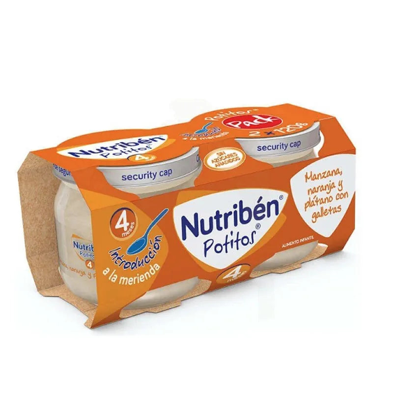 Nutribén Vasetto Banana, Arancia e Biscotto 2 Confezioni 190 g