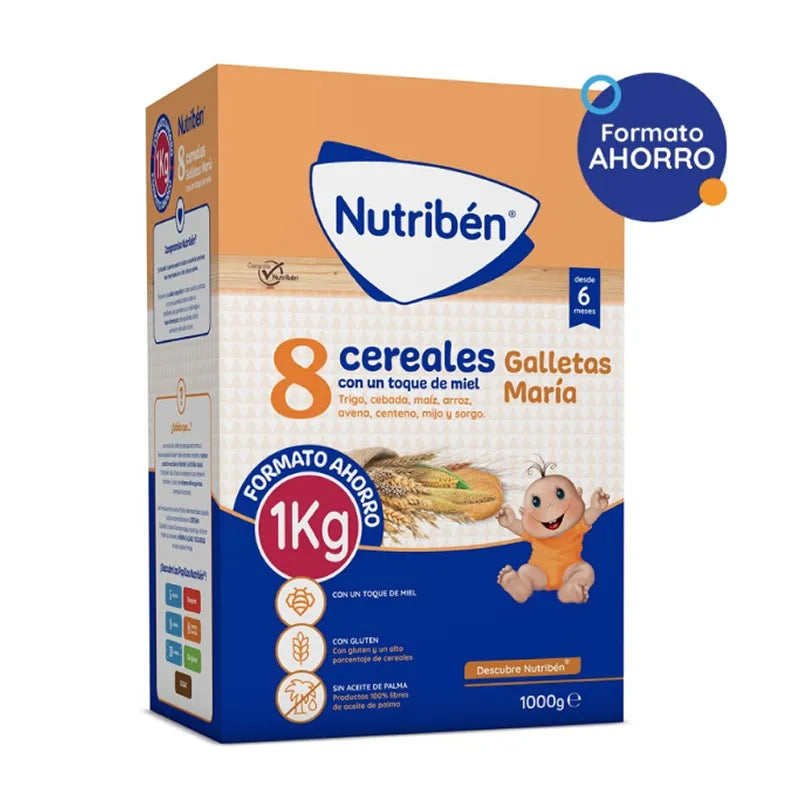 Nutribén 8 Cereali con Tocchi di Miele e Biscotti María 1 kg