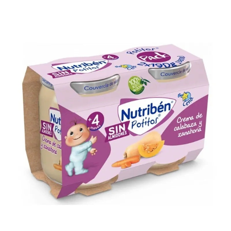 Nutribén Vasetto Crema di Zucca e Carota 2 x 190 g