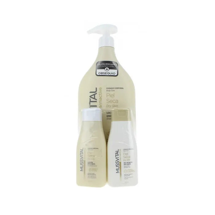 Mussvital Dermactive Lozione Emolliente 1000ml Set 3 Parti