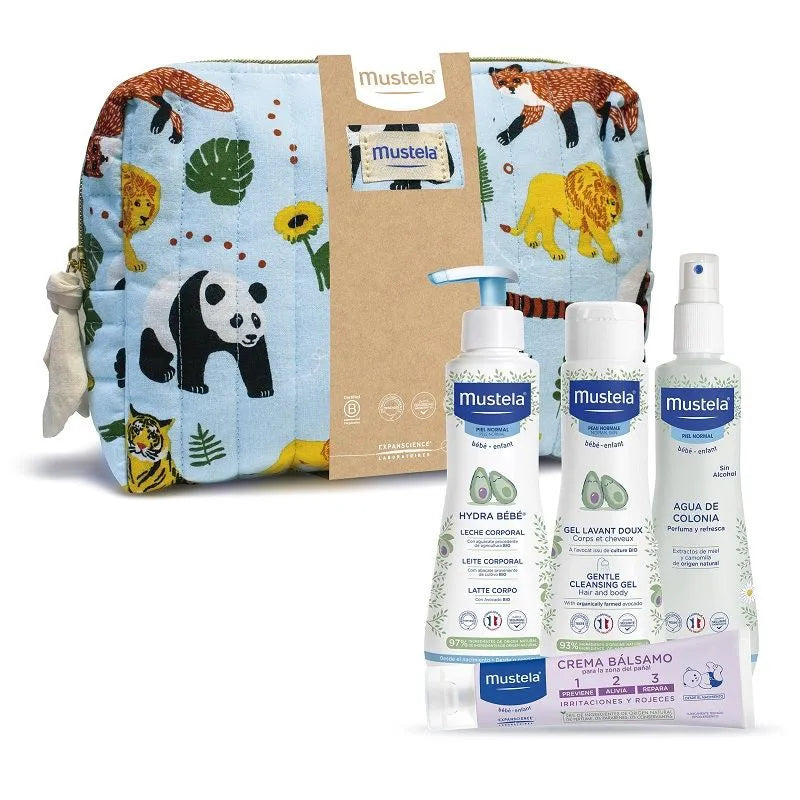 Mustela Jungle Baby Toilet Bag Set 5 pezzi