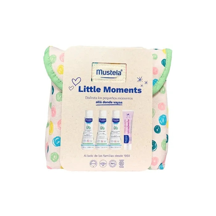Mustela Little Moments Borsa Da Toilette A Pois Set 5 Pezzi