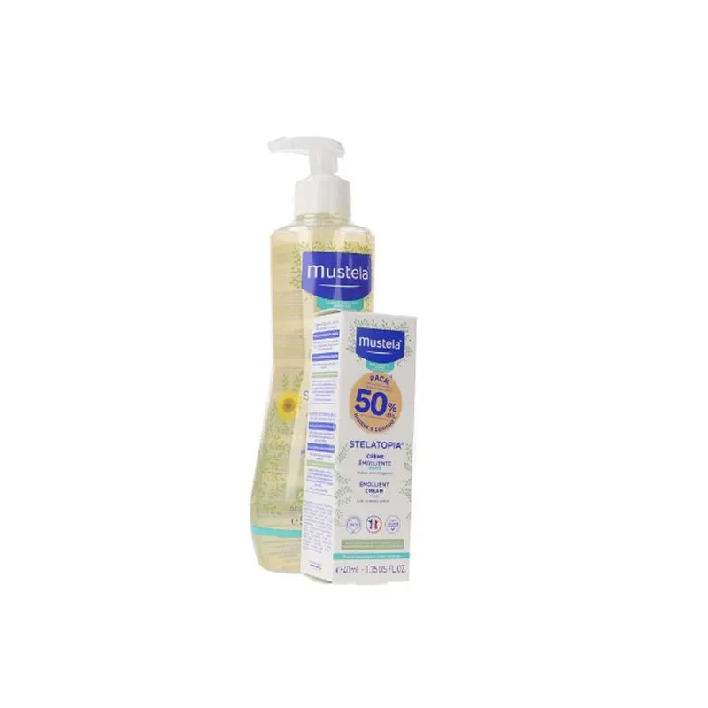 Mustela Stelatopia Olio da Bagno 500ml Set 2 Pezzi