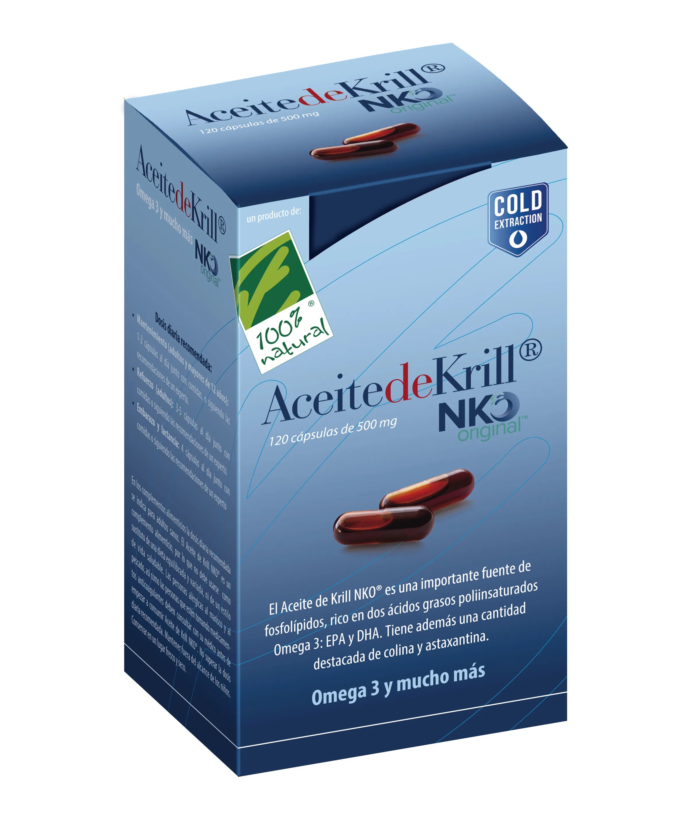 100%natura Olio di Krill NKO 120 Capsule 500 mg