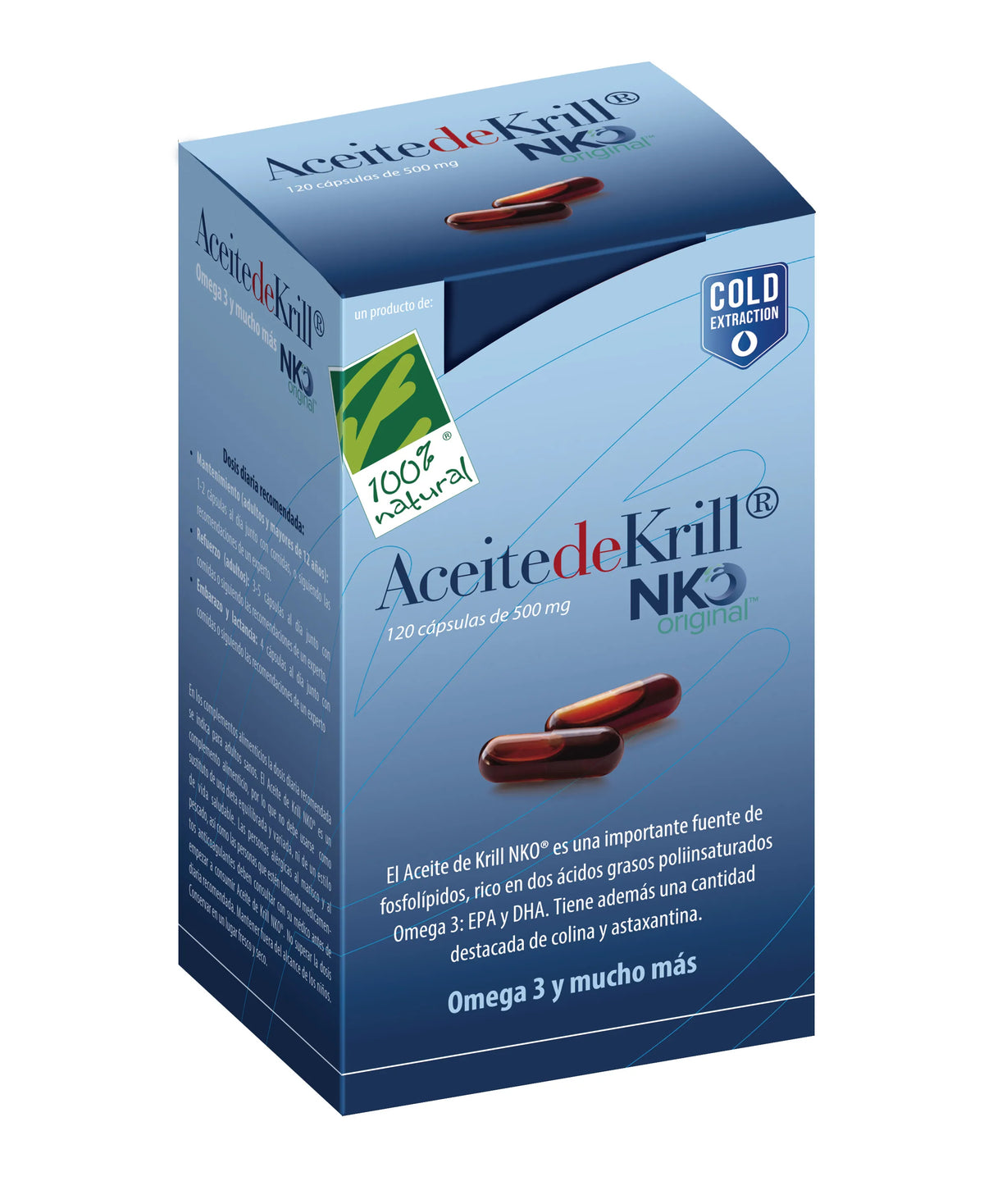 100%natura Olio di Krill NKO 120 Capsule 500 mg