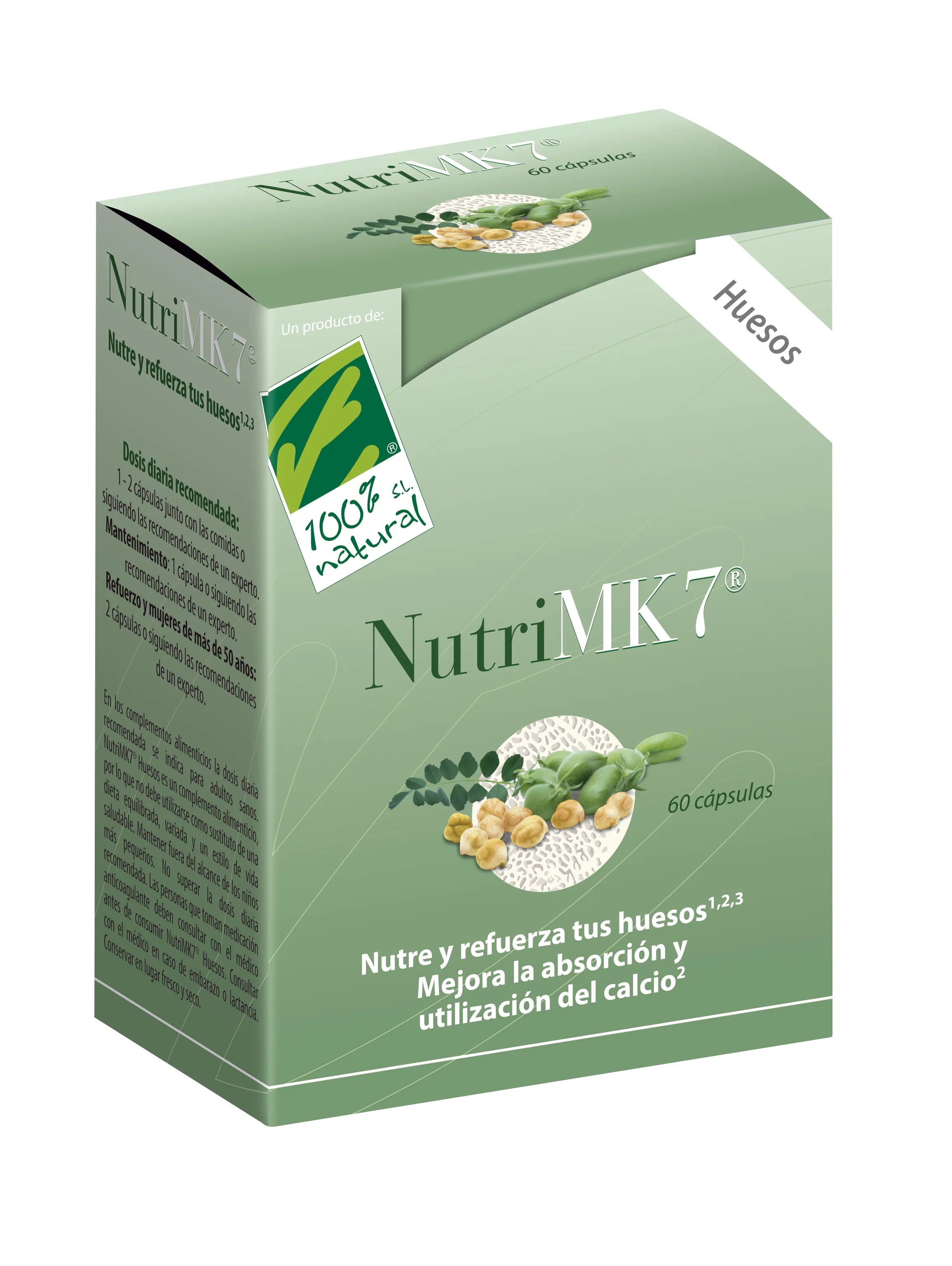 100%natura Nutrimk7 Ossa 60 Capsule - Integratore Osseo