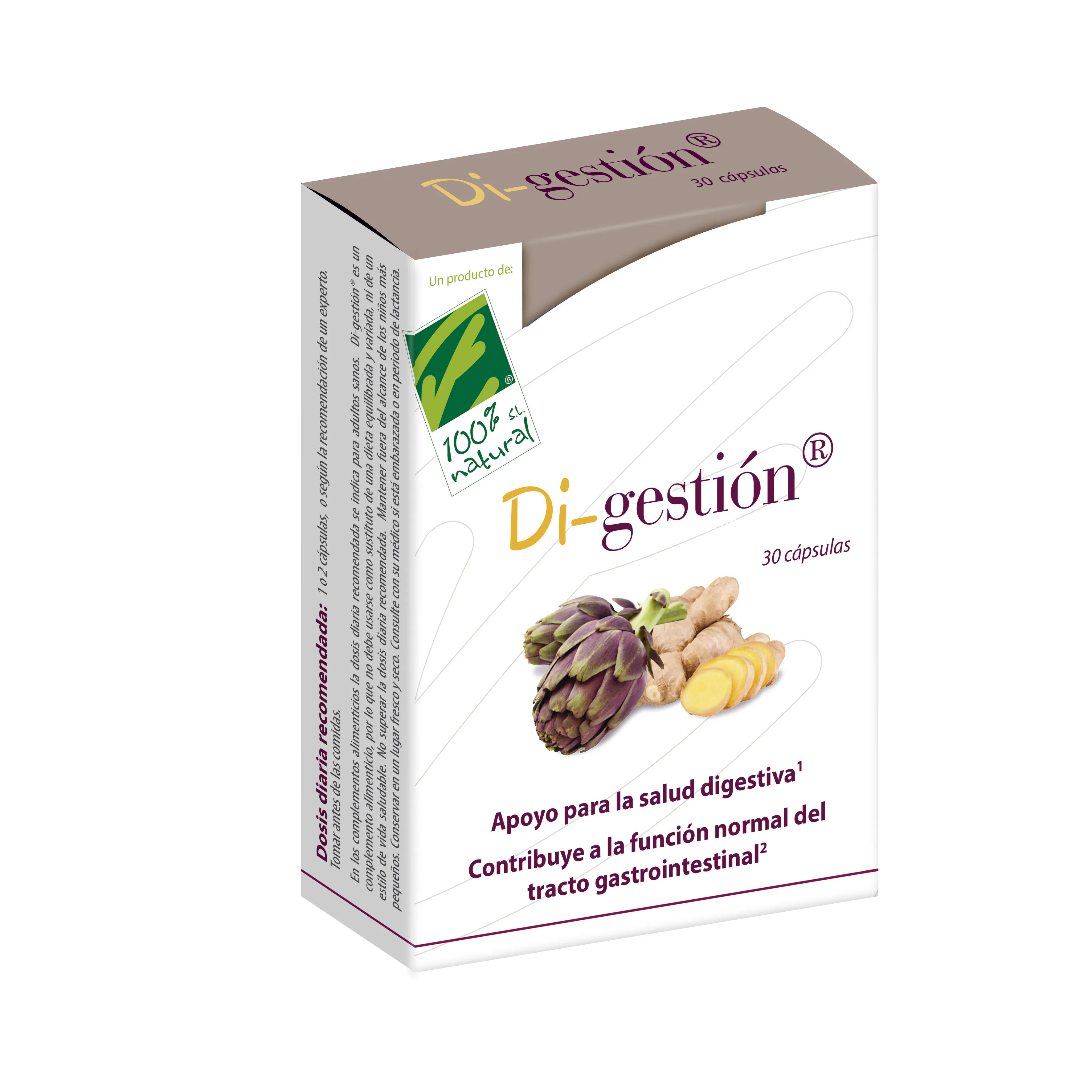 100%natura Di-gestion 30 Capsule - Integratore Digestivo