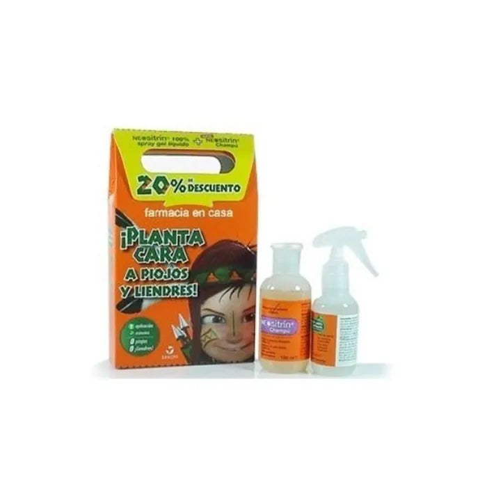 Neositrin Gel Spray Antipidocchi 60ml + Shampoo 100ml Set 3 Pezzi