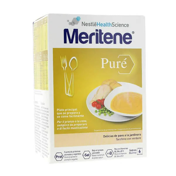 Meritene Puré Tacchino Con Vedure 6 Bustine